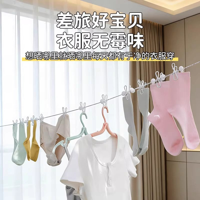Travel Portable Clothesline, Outdoor Clothesline, Hotel Clothesline, Windproof Elastic Travel Clothes Drying Gadget - image 4