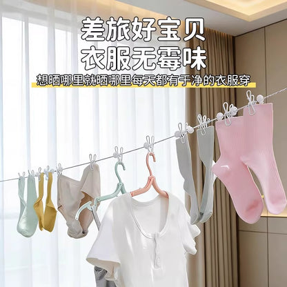 Travel Portable Clothesline, Outdoor Clothesline, Hotel Clothesline, Windproof Elastic Travel Clothes Drying Gadget - image 4