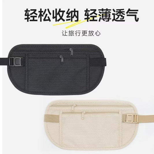 Invisible Anti-Theft Waist Bag, Unisex Personal Id Bag, Outdoor Travel Anti-Theft Portable Passport Wallet Storage Bag - image 1
