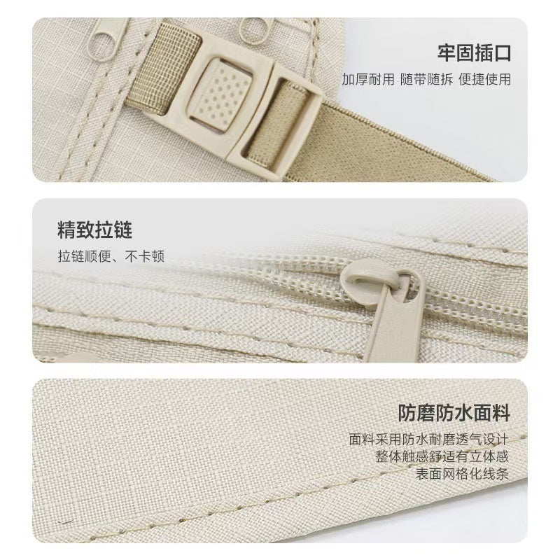 Invisible Anti-Theft Waist Bag, Unisex Personal Id Bag, Outdoor Travel Anti-Theft Portable Passport Wallet Storage Bag - image 3