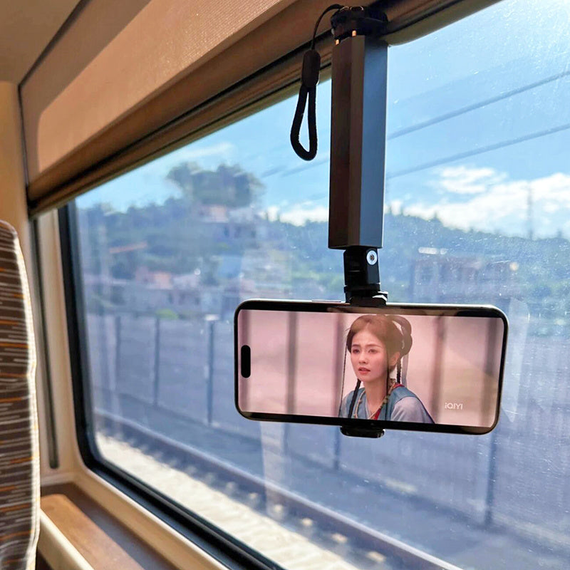 High-Speed Rail Travel Companion | Travel Phone Holder, Portable for Business Trips, Travel, and Airplanes, 360-Degree Rotating, Extendable, Hands-Free for Watc - image 1