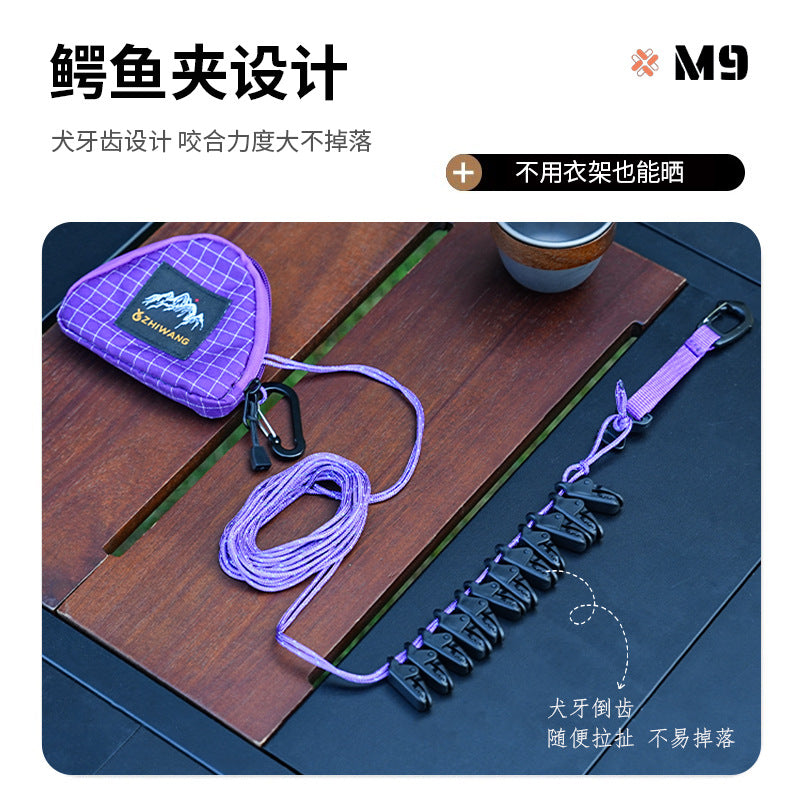 New travel essential: outdoor clothesline, windproof elastic, compact and portable clothesline - image 4