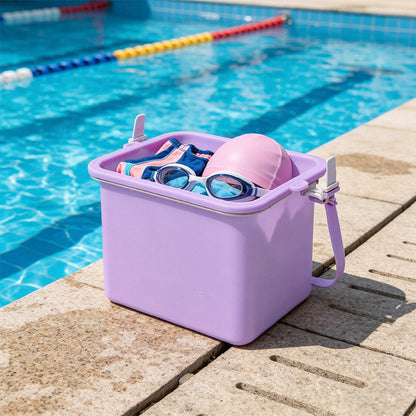 Travel Portable Silicone Large Waterproof Swimming Bag with Wet and Dry Separation, Large Capacity Single-Shoulder Toiletry Bag, Foldable Storage Bag - image 3