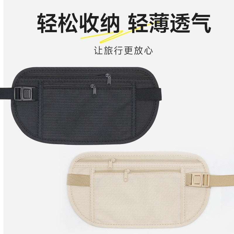 Anti-Theft Waist Bag, Close-Fitting Storage Bag, Travel, Sports, Running, Invisible Thin Passport Bag for Men and Women, Anti-Theft Wallet, Cross-Border - image 2
