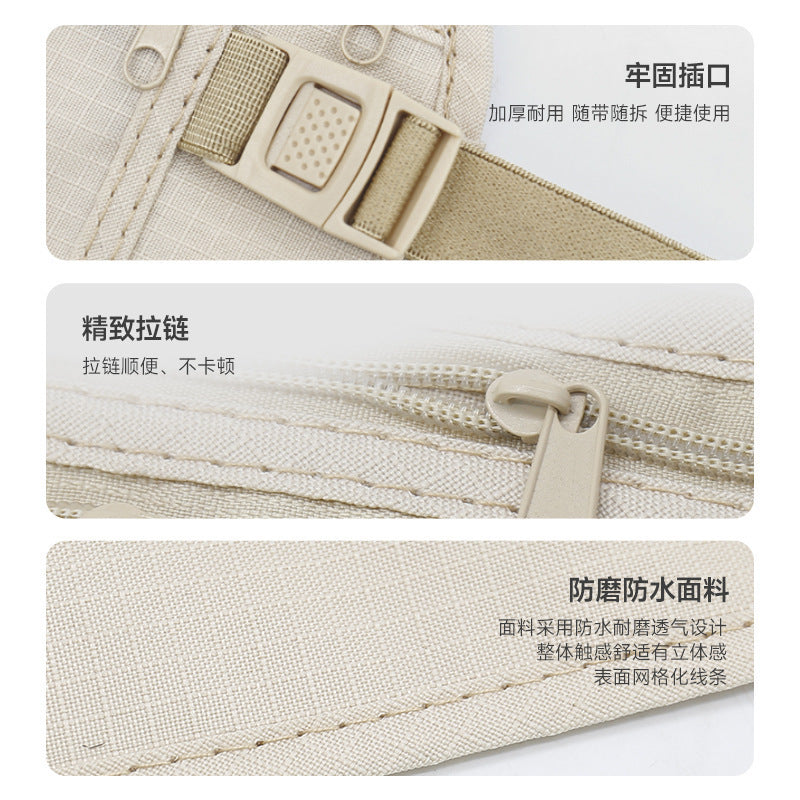 Anti-Theft Waist Bag, Close-Fitting Storage Bag, Travel, Sports, Running, Invisible Thin Passport Bag for Men and Women, Anti-Theft Wallet, Cross-Border - image 4