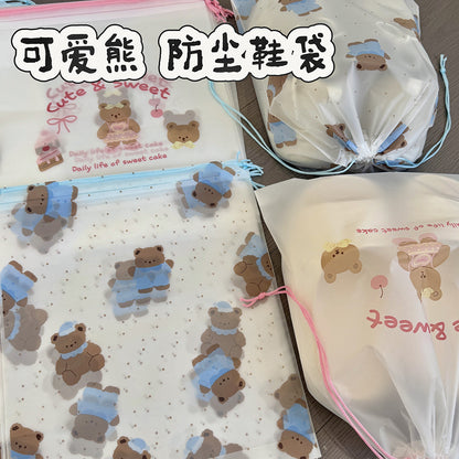New Style Reusable Shoe Storage Bag, Cute Drawstring Moisture-Proof Dustproof Bag, Convenient Travel Packing Bag - image 1