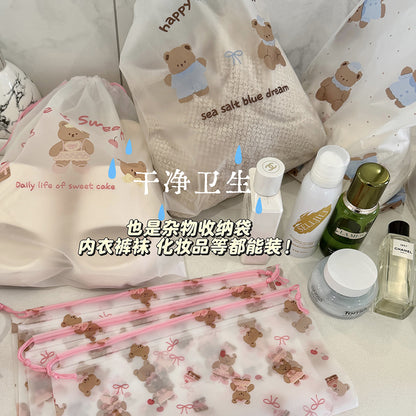 New Style Reusable Shoe Storage Bag, Cute Drawstring Moisture-Proof Dustproof Bag, Convenient Travel Packing Bag - image 4