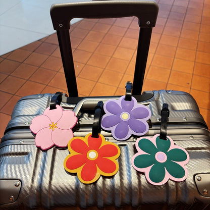 Floral Daisy Luggage Tag, Foreign Trade PVC Luggage Check-in Tag, Name Identification Tag, Anti-Loss Label for Checked Baggage - image 2
