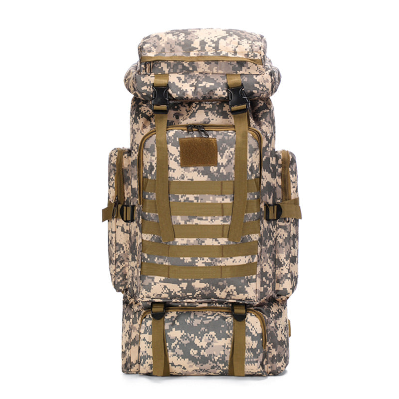 80L Waterproof Outdoor Mountaineering Bag Tactical Camouflage Backpack for Men Large Capacity Hiking Camping Travel Sports Backpack - image 2