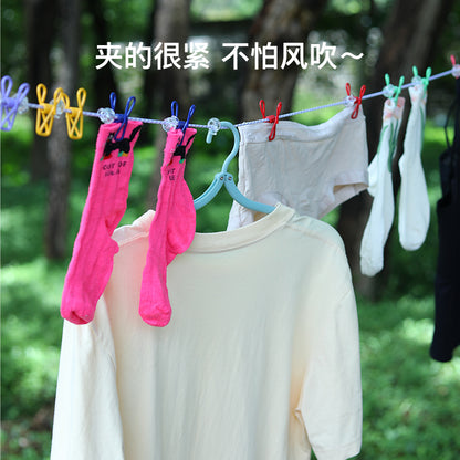 Travel Portable Clothesline Hotel Clothes Drying Tool Travel Business Trip Clothes Hanger Elastic Band Clip Portable Hanger - image 4