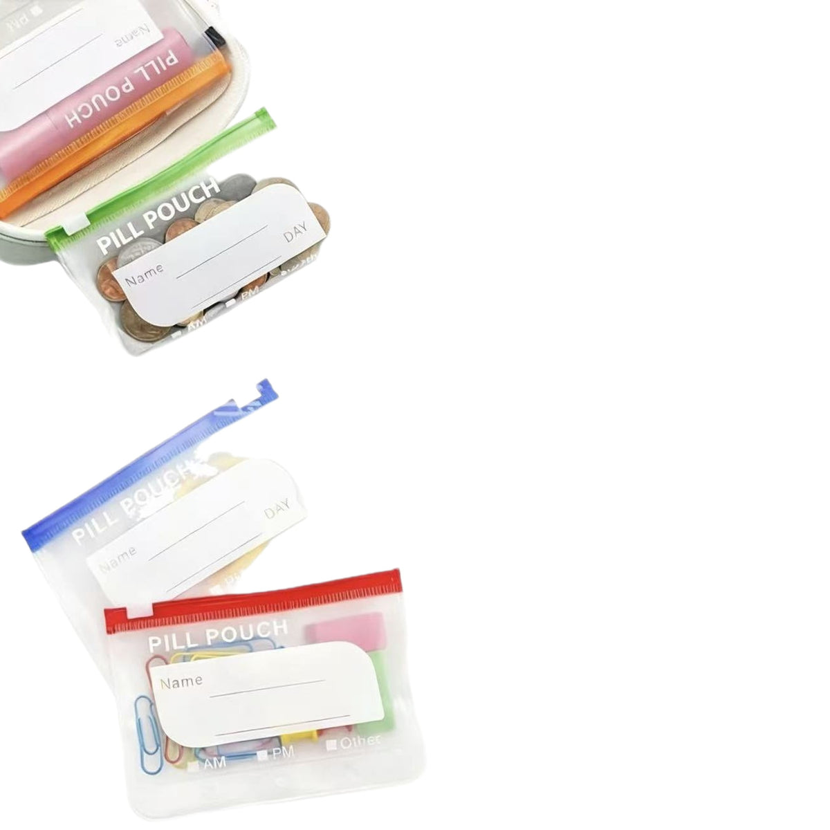 Portable pill organizer bag with 14 compartments, travel pill bag, waterproof and sealed pill storage bag, simple and convenient for carrying medication - image 5