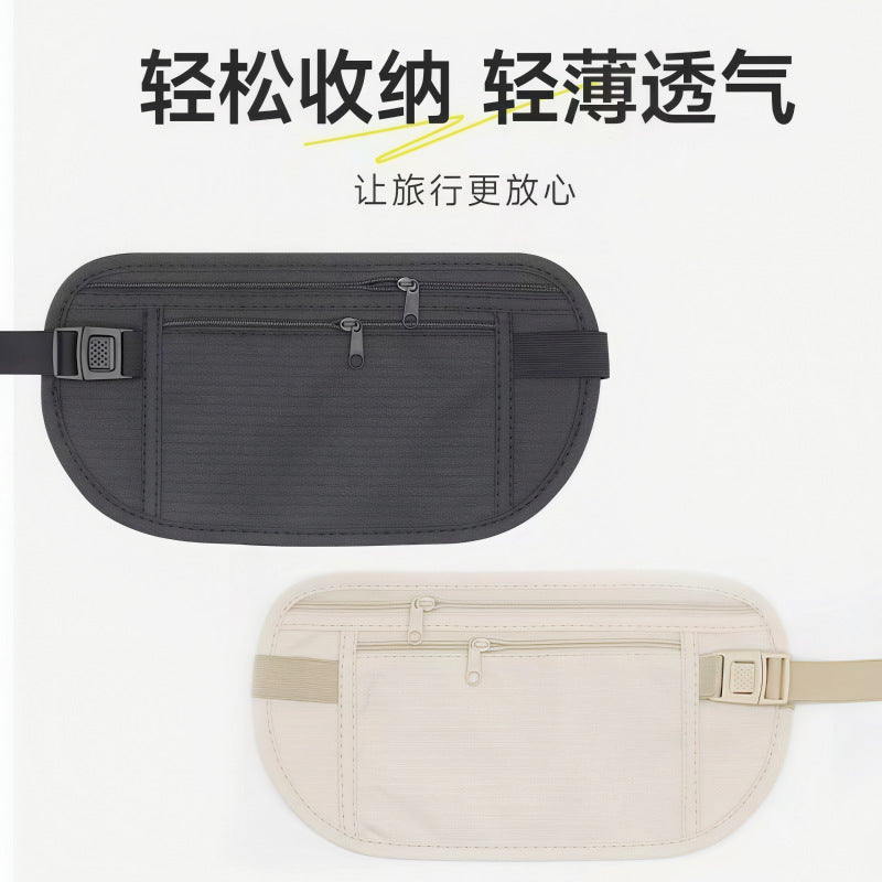 Anti-Theft Pouch, Close-Fitting Waist Bag for Travel Abroad, Sports, Running, Invisible Thin Passport Pouch for Men and Women, Anti-Theft Wallet for Men and Wom - image 3