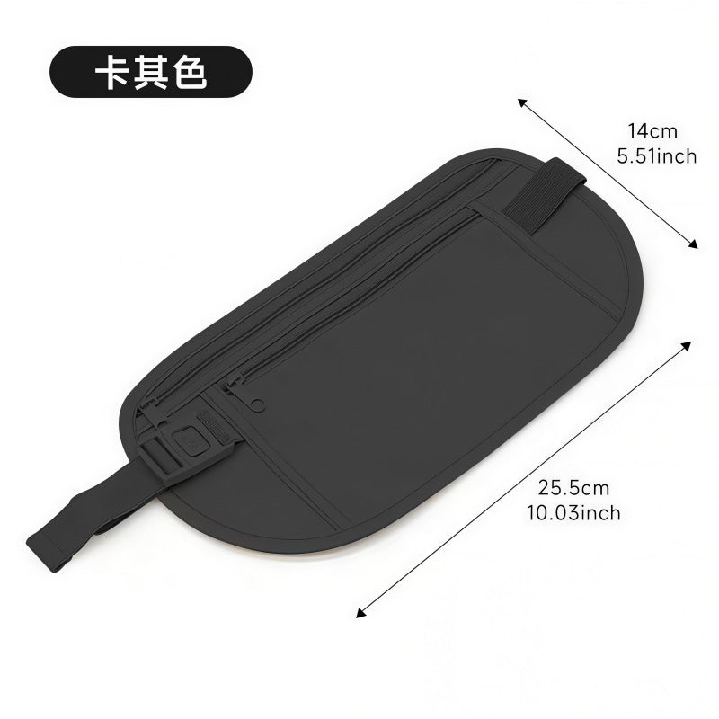 Anti-Theft Pouch, Close-Fitting Waist Bag for Travel Abroad, Sports, Running, Invisible Thin Passport Pouch for Men and Women, Anti-Theft Wallet for Men and Wom - image 5