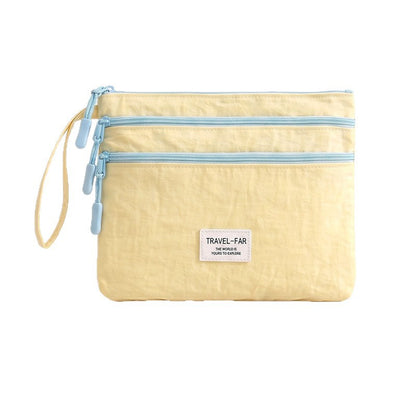 Best-Selling Color-Blocked Taslan Document Storage Bag, Portable Travel Passport Holder, Boarding Pass Protector, Multi-Functional - image 5