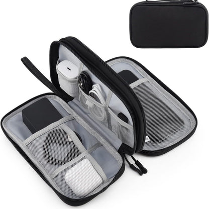 Cross-Border Dual-Layer Data Cable Storage Bag, Travel Large-Capacity Passport Bag, Portable Charger, Earphone Organizer, Digital Bag - image 1