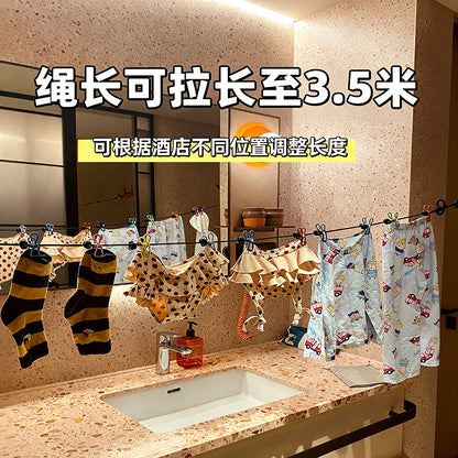 Portable Clothesline for Travel, Indoor Clothes Drying Essential, Retractable, Suitable for Hotels and Outdoor Travel - image 2
