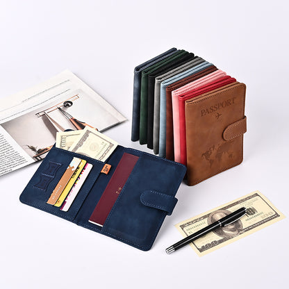 New Retro Magnetic Passport Holder with High Aesthetic Appeal, Scratch-Resistant and Wear-Resistant Travel Document Holder, Ticket Holder with Multiple Card Slo - image 2