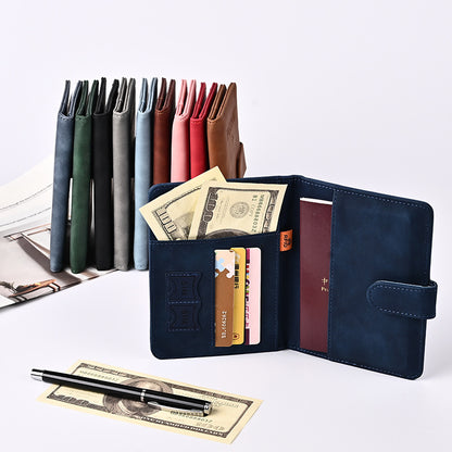 New Retro Magnetic Passport Holder with High Aesthetic Appeal, Scratch-Resistant and Wear-Resistant Travel Document Holder, Ticket Holder with Multiple Card Slo - image 3