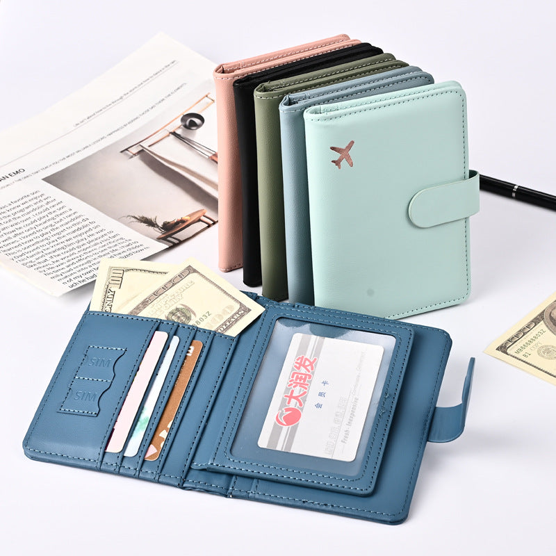 Overseas Cross-Border Multifunctional Magnetic Passport Holder and Document Card Holder, Can Hold Pu Leather Wallet, Rfid Anti-Theft Protective Cover - image 2