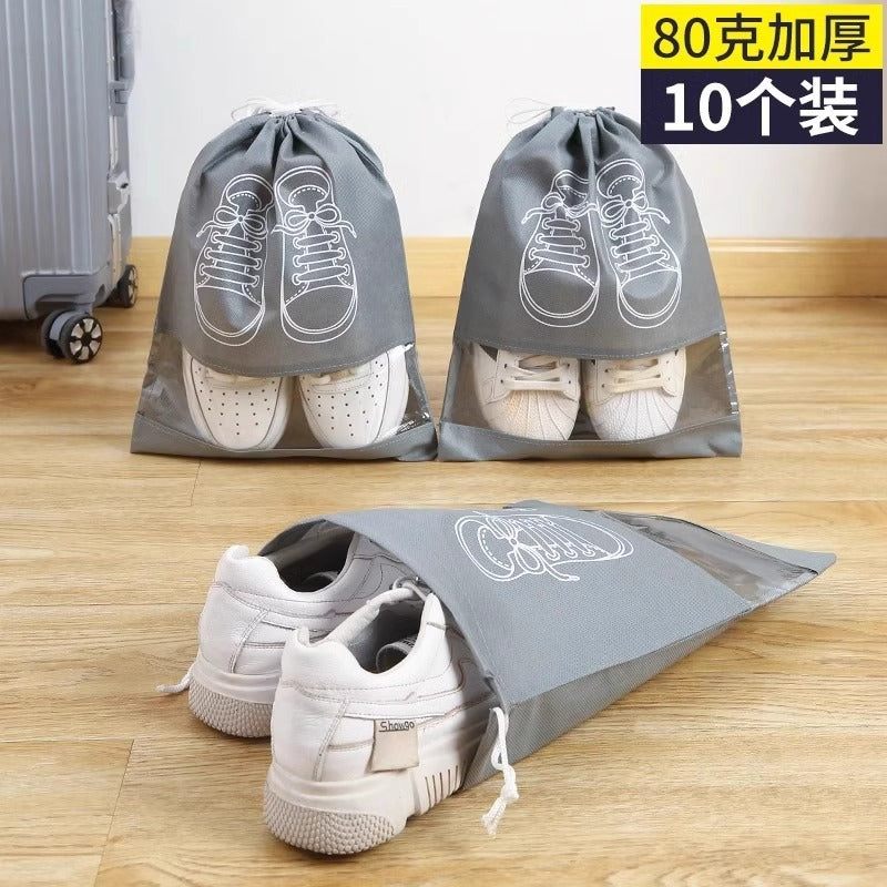 Shoe Storage Bag, Travel Tool, Shoe Bag, Travel Shoe Cover, Shoe Cover, Dustproof Drawstring Bag, Moving Tool - image 1