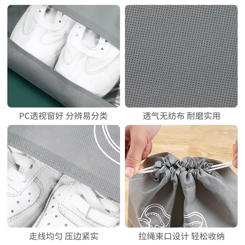 Shoe Storage Bag, Travel Tool, Shoe Bag, Travel Shoe Cover, Shoe Cover, Dustproof Drawstring Bag, Moving Tool - image 3