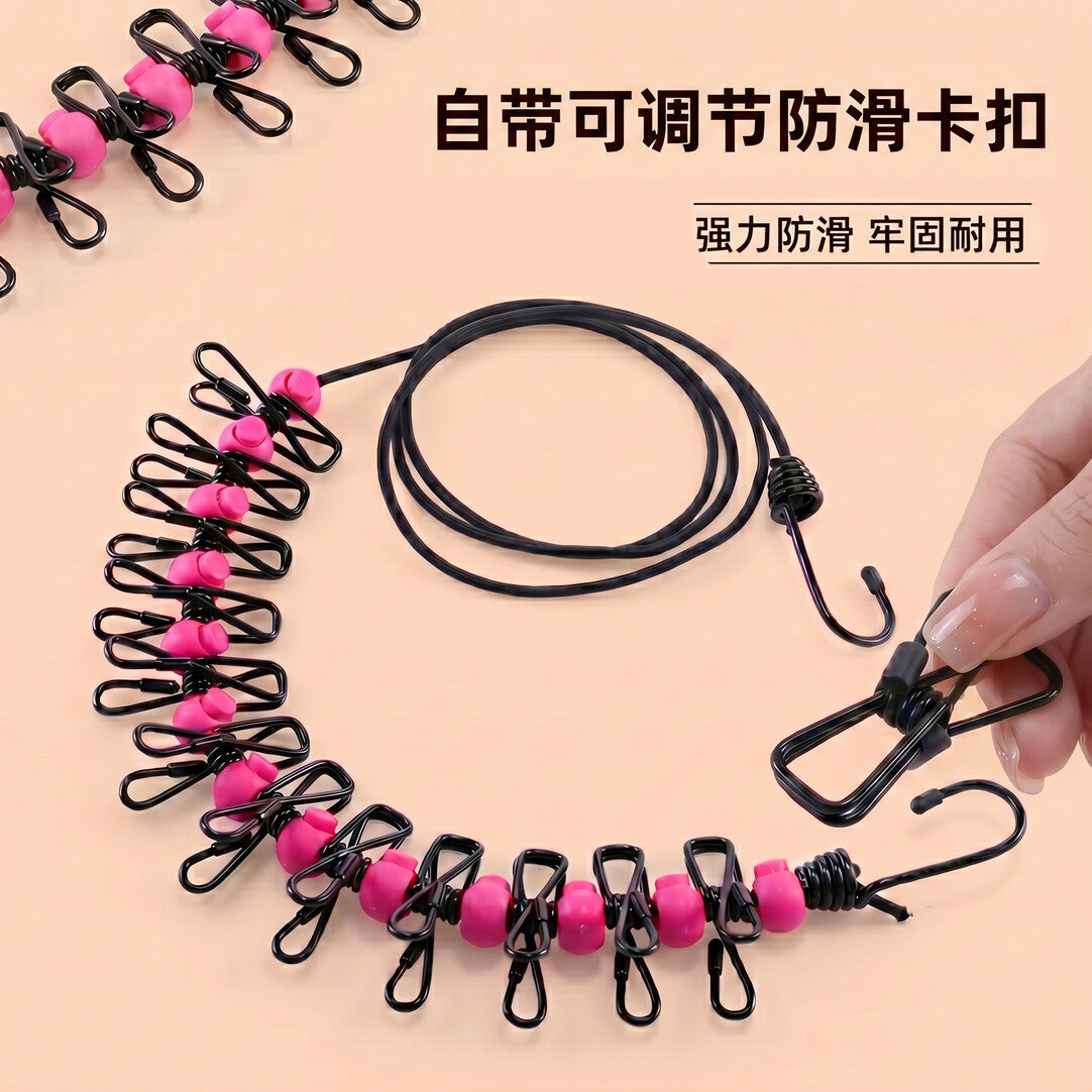 Retractable Clothesline for Travel, Hotel Clothes Drying Gadget, Portable for Business Trips, Extendable, Multifunctional, Non-Slip, Windproof Hanging Rope - image 3