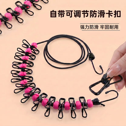 Retractable Clothesline for Travel, Hotel Clothes Drying Gadget, Portable for Business Trips, Extendable, Multifunctional, Non-Slip, Windproof Hanging Rope - image 3