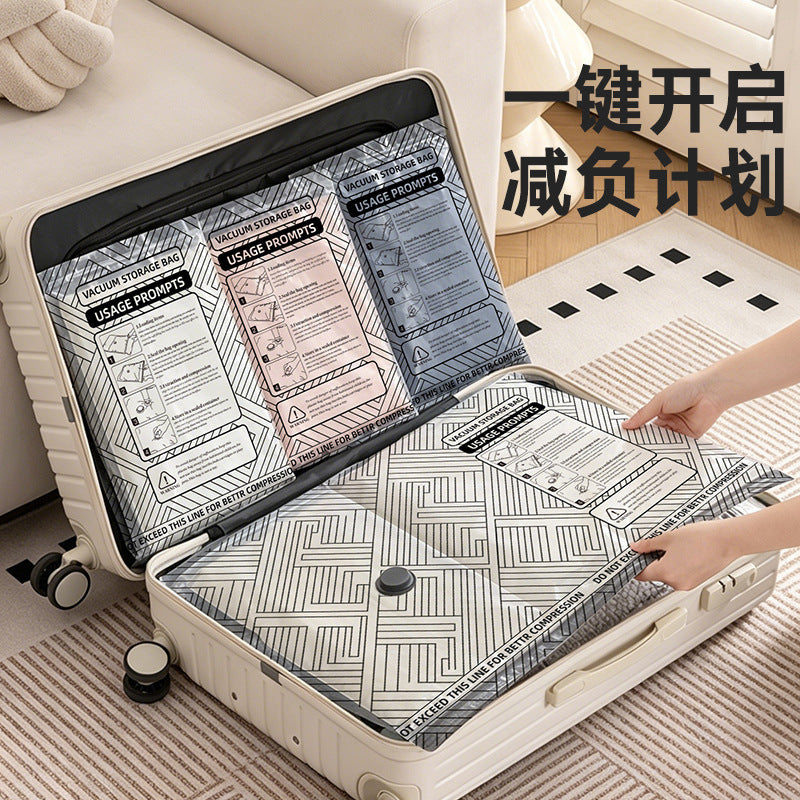 Amazon TK vacuum compression bag storage bag travel clothing storage warning message vacuum organizer wireless pump - image 2