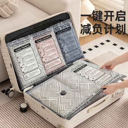 Amazon TK vacuum compression bag storage bag travel clothing storage warning message vacuum organizer wireless pump - image 2
