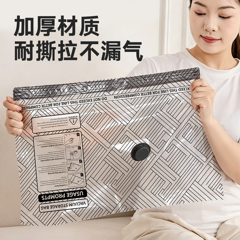 Amazon TK vacuum compression bag storage bag travel clothing storage warning message vacuum organizer wireless pump - image 3
