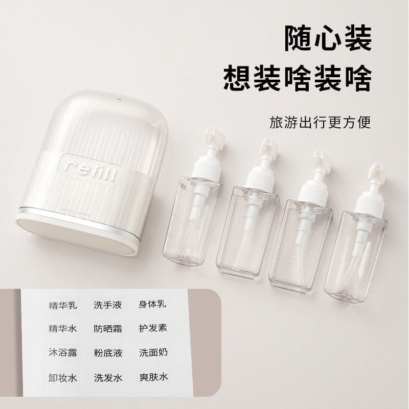 Travel refill bottles for facial cleanser, shampoo, shower gel, travel liquid toiletries, cosmetics portable set - image 4