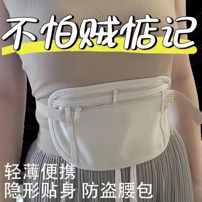 Anti-theft waist bag, invisible and close-fitting, anti-theft for overseas travel, sports passport bag, new travel bag for men and women, wholesale - image 4
