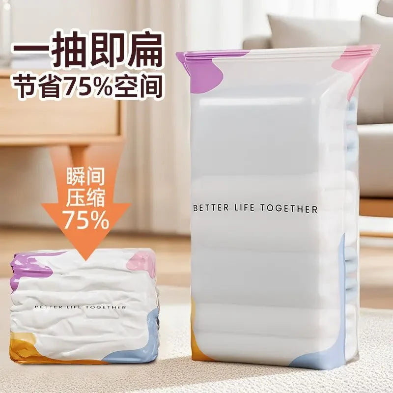 【Upgraded No-Pump】Vacuum Storage Bag, Enlarged 3D Compression Bag for Bedding and Quilts, Seasonal Change Storage Bag - image 4