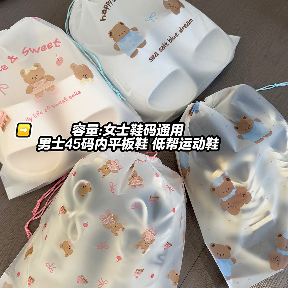 New model of shoe dust bags, thickened, convenient, waterproof, moisture-proof, mold-proof, drawstring closure, suitable for travel shoe covers - image 2