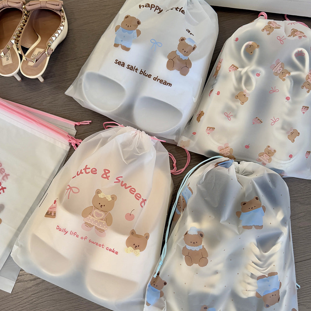 New model of shoe dust bags, thickened, convenient, waterproof, moisture-proof, mold-proof, drawstring closure, suitable for travel shoe covers - image 3