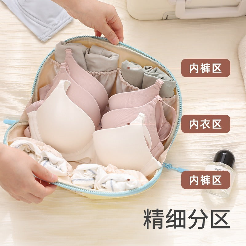 Travel underwear storage bag, portable three-in-one storage bag for underwear, socks, and other personal items, large capacity for organizing intimate apparel - image 3