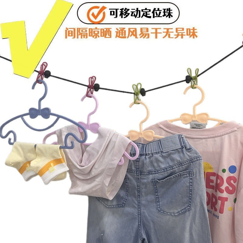Travel essential clothesline with colorful non-slip clips, portable windproof clothesline for outdoor hiking, multifunctional hanging rope - image 4