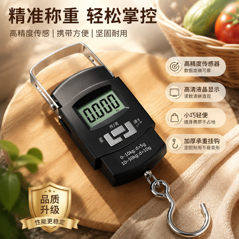 Mini portable electronic scale with hook design for weighing parcels, luggage, fishing, and household use - image 2
