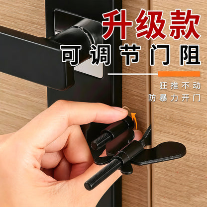 Convenient butterfly door stopper, portable anti-theft and anti-collision travel safety lock for hotels, adjustable door stopper - image 1