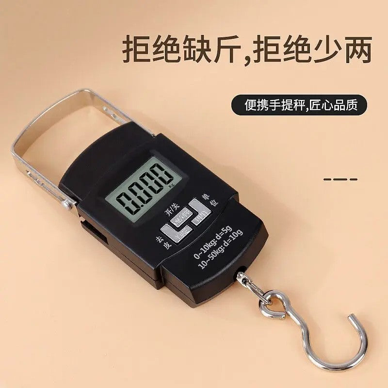 High-precision portable electronic scale, small portable household mini fish scale, hand luggage express spring hook scale - image 2