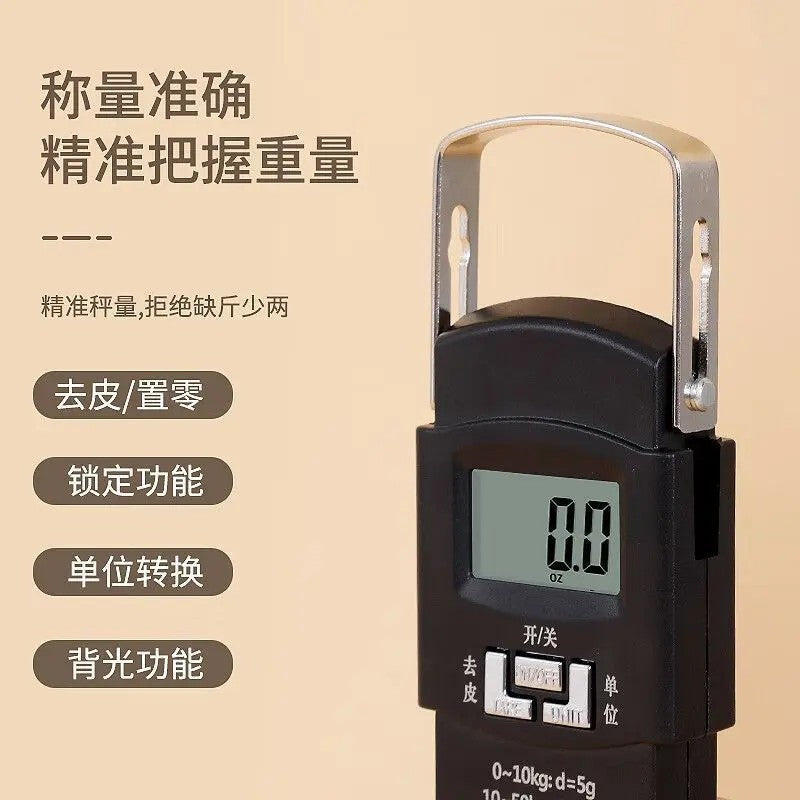 High-precision portable electronic scale, small portable household mini fish scale, hand luggage express spring hook scale - image 3