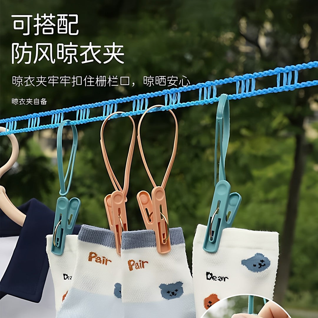 Thickened clothesline for indoor and outdoor use, no need to drill holes, windproof clothesline for drying quilts and clothes in travel and dormitories - image 4