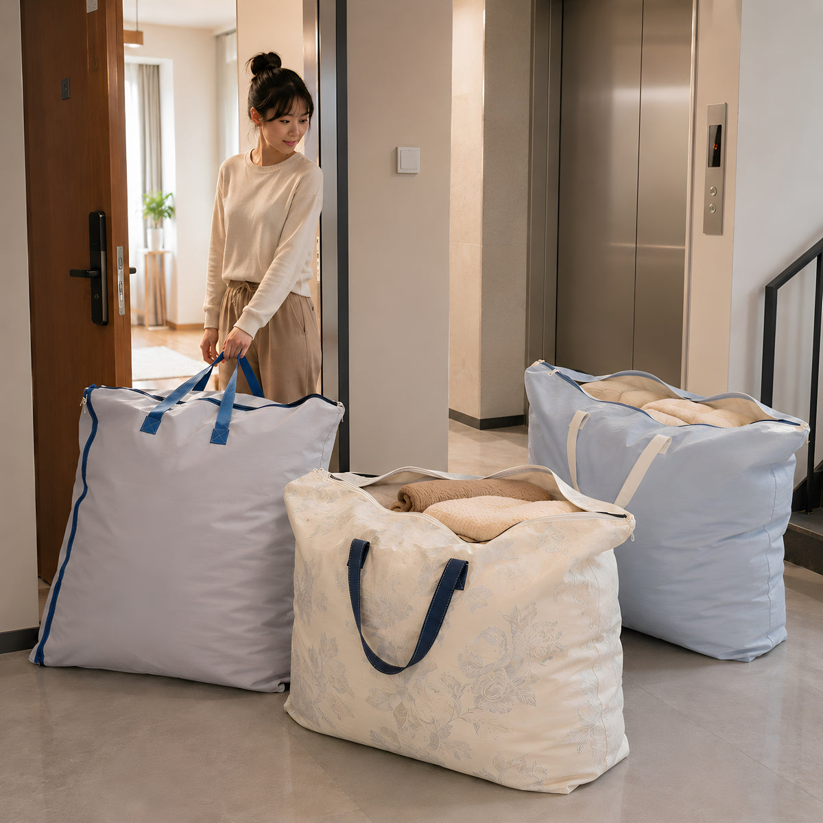 Extra-large household moving bag, moisture-proof, sturdy packing bag, large-capacity clothing storage bag, quilt storage bag - image 3