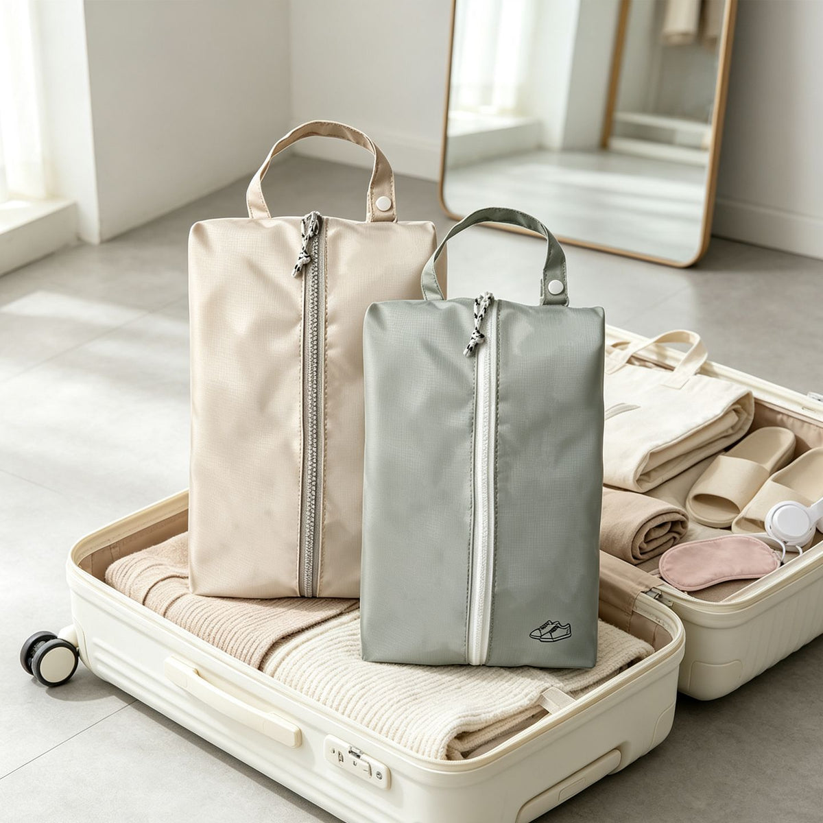 New travel waterproof shoe storage bag, portable sports shoe storage bag, outdoor luggage storage dustproof bag - image 4