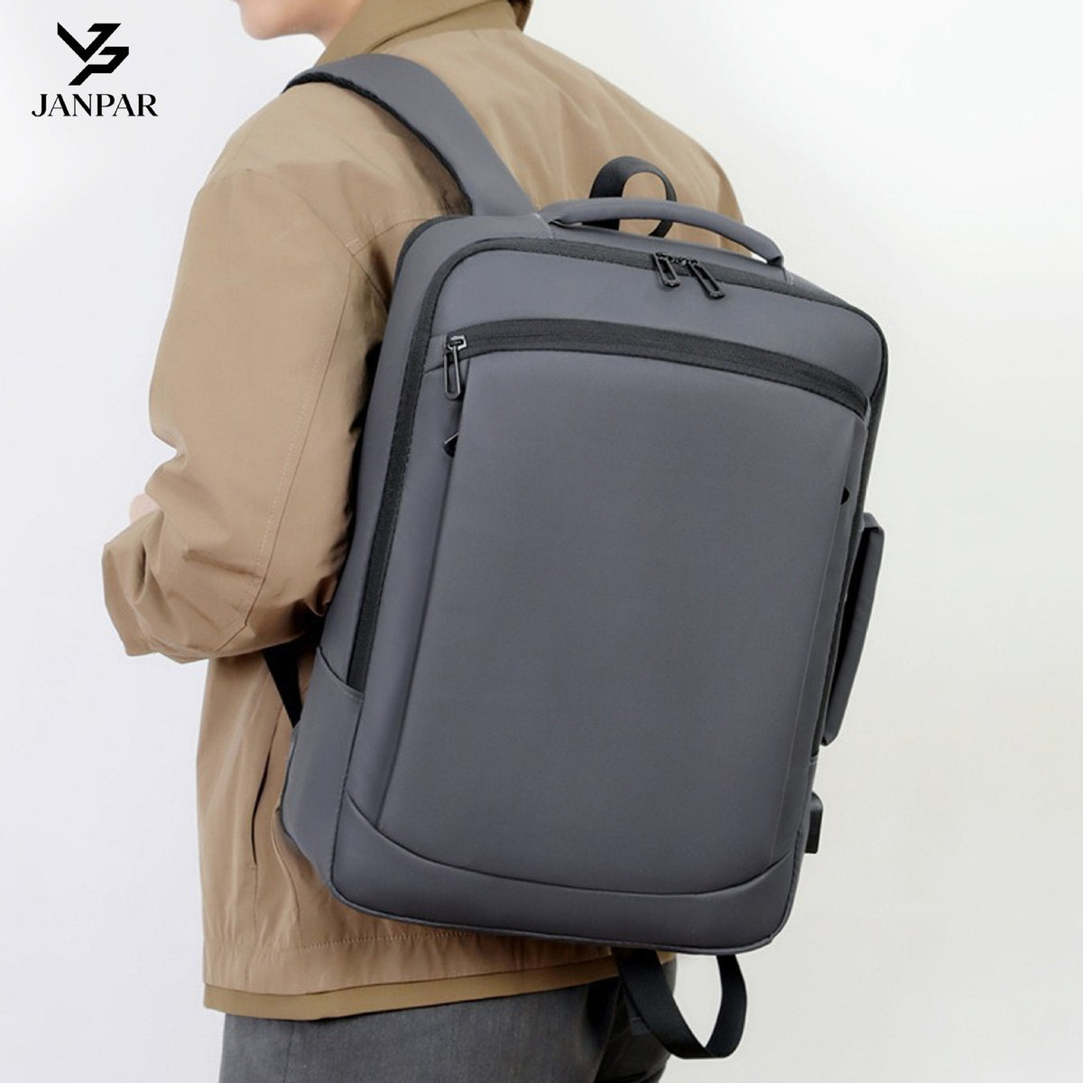 New cross-border men's business commuter backpack with expanded capacity, large-capacity travel backpack, stylish laptop bag - image 2