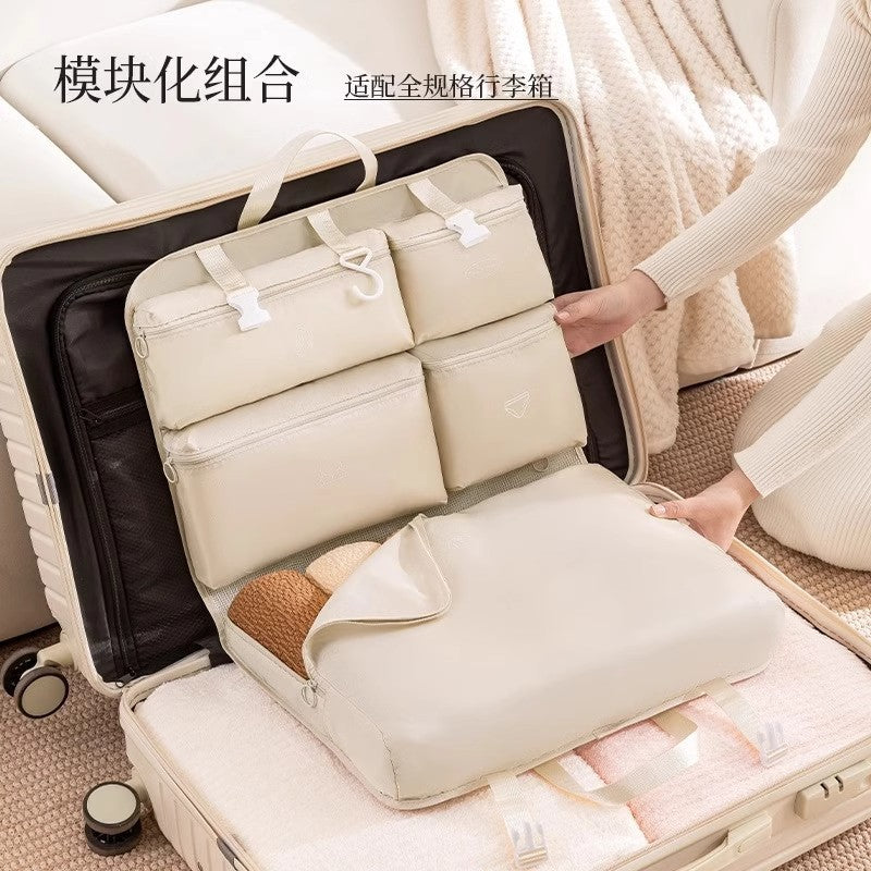 Cross-border bestseller travel organizer bag, hangable compartmentalized clothing storage bag, large-capacity multifunctional storage bag - image 3
