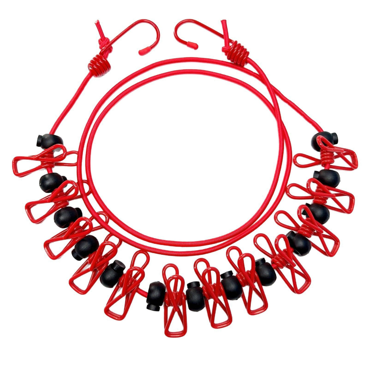Travel portable clothesline, hotel clothes drying tool, travel and business trip hanging clothes rope, elastic band with clips, portable clothes hanger - image 5