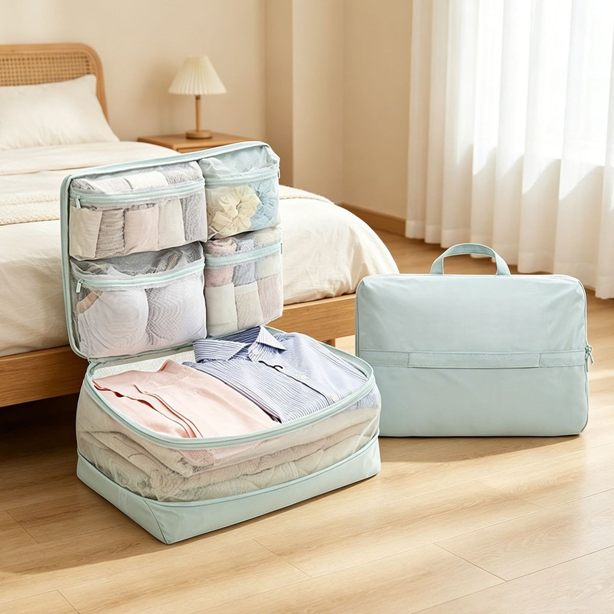 Compression bag five-in-one travel storage bag, compressed clothing organizer, portable bag for sorting and organizing clothes - image 3