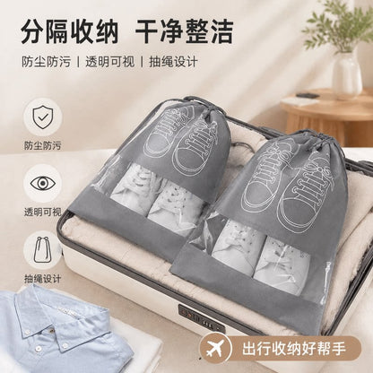 Shoe storage bag, shoe bag, travel essential, shoe bag for travel and moving, shoe cover, shoe protector, dust-proof drawstring bag - image 2