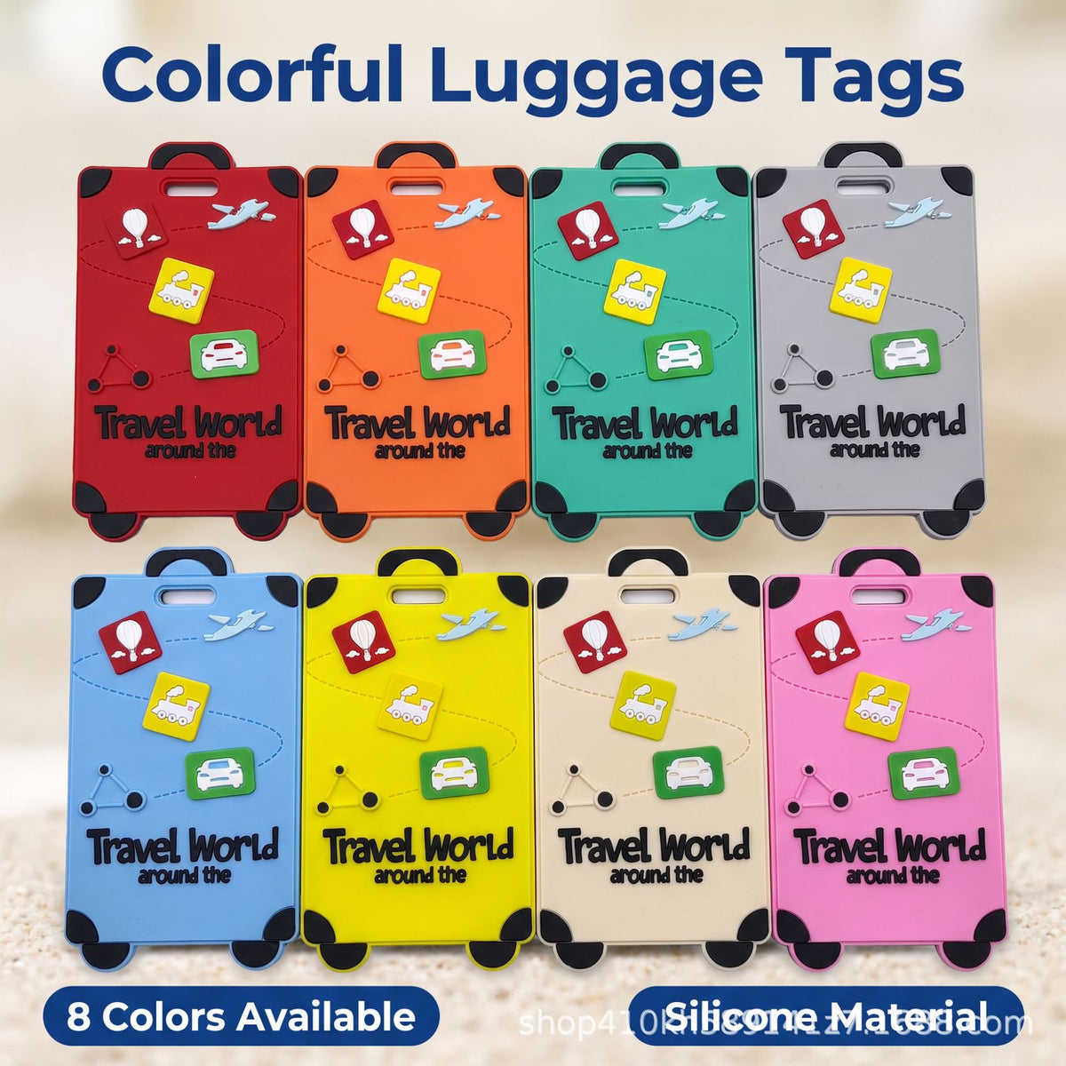 Cross-border soft rubber luggage tag, suitcase identification tag, anti-loss creative cartoon travel luggage PVC tag - image 1
